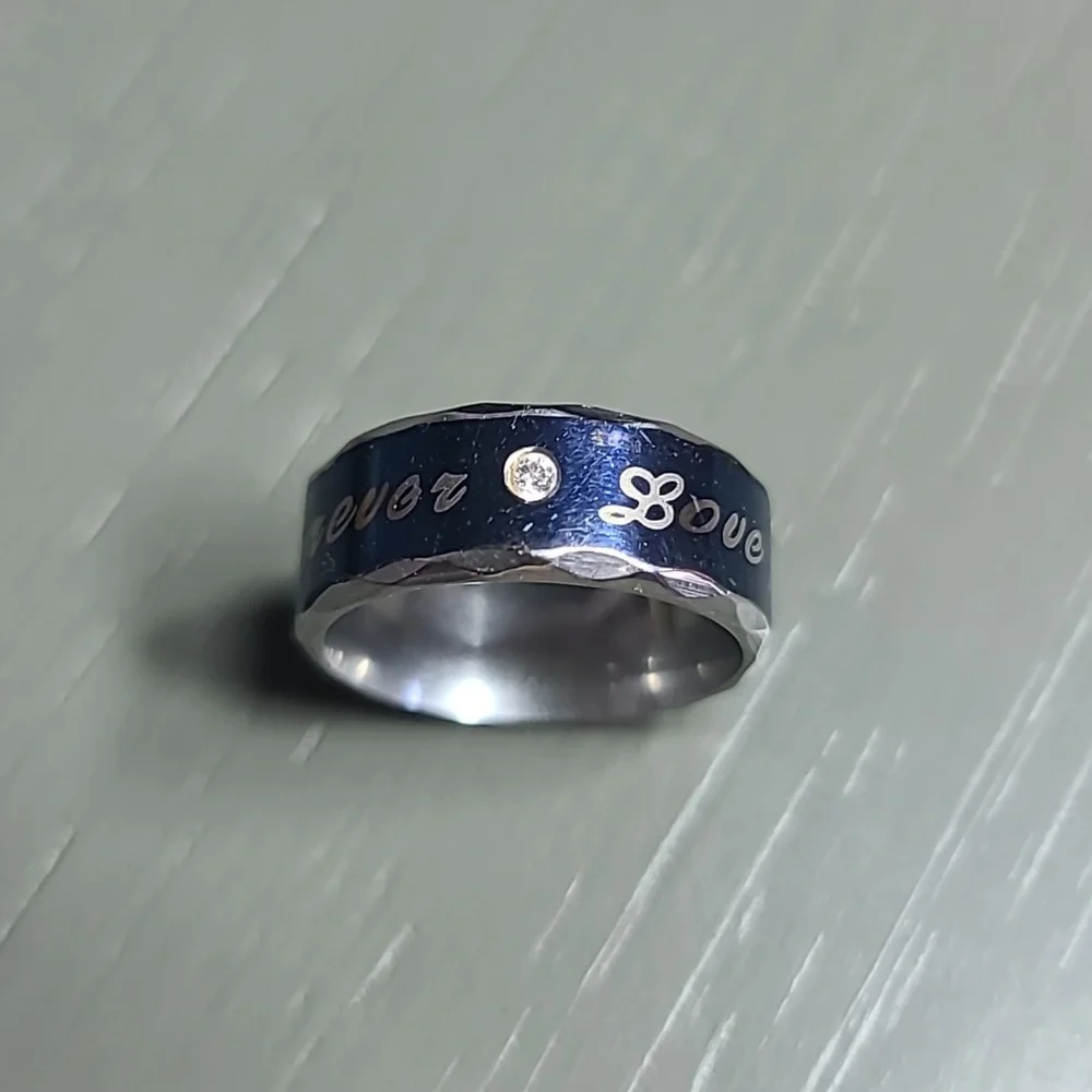 Stainless Steel; Forever Love Men Ring